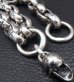 Photo8: Skull On Crown Cross Oval Keeper With All H.W.O Links & Single Skull Drop Wallet Chain