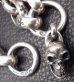 Photo3: Skull On Crown Cross Oval Keeper With All H.W.O Links & Single Skull Drop Wallet Chain