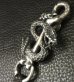 Photo2: Snake Born Clip With Single Bulldog & 2Skulls Braid Leather Wallet Chain (2)