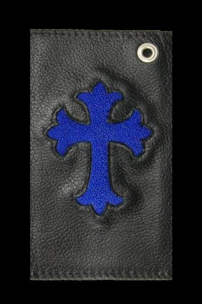 Photo2: Stingray Cross Inlay Buffalo Long Wallet