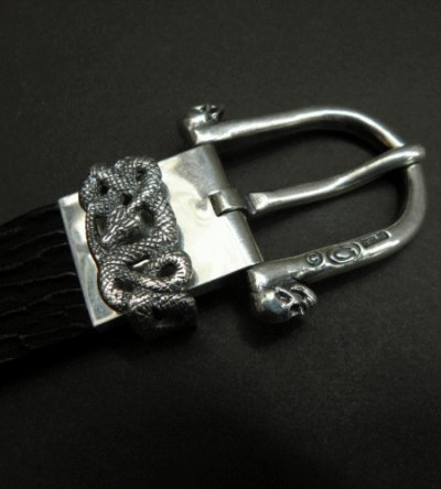 Photo4: Skull With Snake & Shark Skin Watch Bands