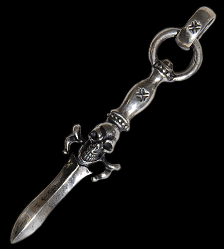 Dagger With Skull With H.W.O Pendant