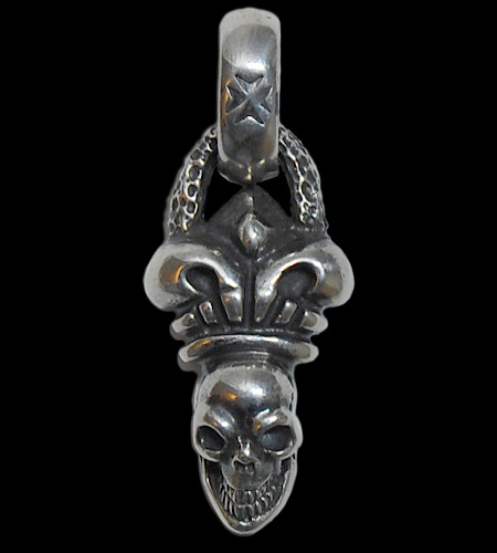 Skull Crown With Chiseled Loop & H.W.O Pendant