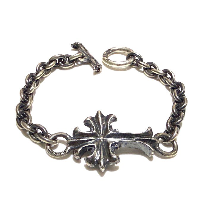 Grooved Cross & 7Chain Bracelet