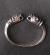 Photo4: Old Bulldog With Bolo Neck Triangle Wire Bangle (4)