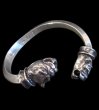 Photo1: Old Bulldog With Bolo Neck Triangle Wire Bangle (1)