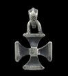 Photo1: Long Iron Cross Pendant (1)