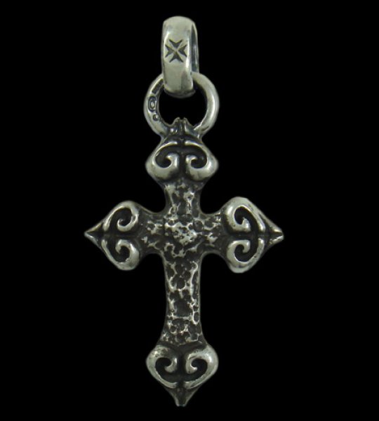 Photo1: Quarter 4 Heart Chiseled Cross With H.W.O Pendant (1)