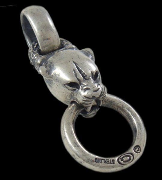 Photo1: Panther With Chiseled Loop & Smooth H.W.O Pendant (1)