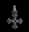 Photo1: One Eighth 4 Heart Crown Short Cross With H.W.O Pendant (1)