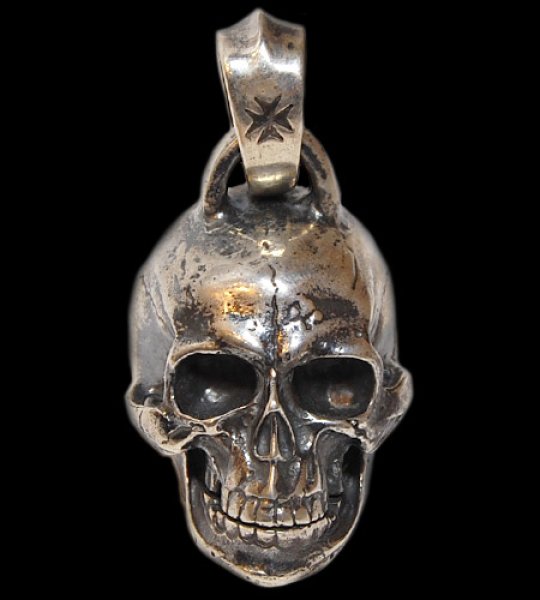 Photo1: Large Skull Head Pendant (1)