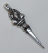 Photo2: Skull Crown Dagger With Chiseled Loop & H.W.O Pendant (2)