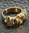 Photo7: Gold Small 4Heart Crown Ring (7)