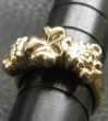 Photo10: Gold Small 4Heart Crown Ring (10)