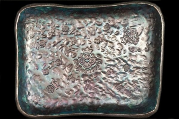 Photo1: Gaboratory Textured Leather Gun Tray [Green] (1)