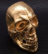 Photo4: Gold Old Skull Full Face Ring [Pure Gold Color Finish] (4)