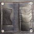 Photo2: Cow Leather Art Work Biker Wallet (2)
