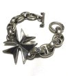 Photo3: Half Maltese Cross ID With H.W.O & Chiseled Anchor Links Bracelet [B-304] (3)