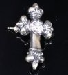Photo3: 1/64 4Heart Crown Cross With Diamond Pierce (3)