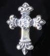 Photo1: 1/64 4Heart Crown Cross With Diamond Pierce (1)