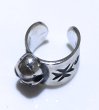 Photo6: Skull On Maltese Cross Ear Cuff (6)
