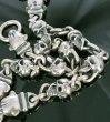 Photo5: Skull On Snake Keeper With 4 Boat Neck Panther & 8 Skulls Small Oval Links Wallet Chain (5)
