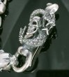 Photo3: Skull On Snake Keeper With 4 Boat Neck Panther & 8 Skulls Small Oval Links Wallet Chain (3)