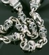 Photo7: Skull On Snake Keeper With 4 Boat Neck Panther & 8 Skulls Small Oval Links Wallet Chain (7)