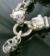 Photo6: Skull On Snake Keeper With 4 Boat Neck Panther & 8 Skulls Small Oval Links Wallet Chain (6)
