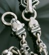 Photo4: Skull On Snake Keeper With 4 Boat Neck Panther & 8 Skulls Small Oval Links Wallet Chain (4)