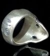 Photo8: Old Single Skull Full Head Ring (8)