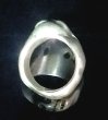 Photo10: Old Single Skull Full Head Ring (10)