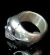Photo11: Old Single Skull Full Head Ring (11)