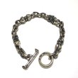 Photo1: Half Noodle & Macaroni & Half Small Oval Links Bracelet (1)