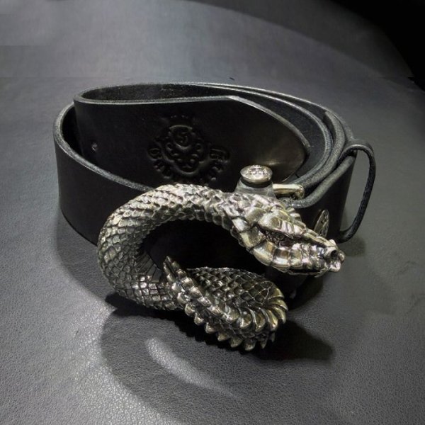 Photo1: Large Snake Buckle (1)