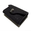 Photo5: Elephant Leather Coin Card Case (Skull Button,Elephant Liner) (5)