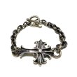 Photo1: Diamond With Grooved Cross & 7Chain Bracelet (1)