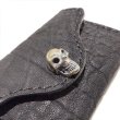 Photo9: Elephant Leather Coin Card Case (Skull Button,Elephant Liner) (9)