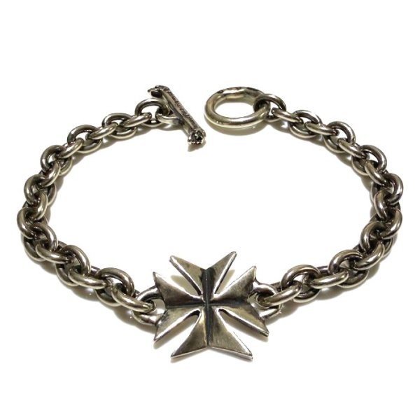 Photo1: Maltese Cross With ７Chain Bracelet (1)