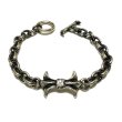 Photo1: Diamond With Gothic Grooved Flare & 7Chain Bracelet (1)