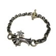 Photo2: Diamond With Grooved Cross & 6Chain Bracelet (2)