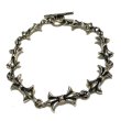 Photo3: 1/16 Gothic Grooved Flare Links Bracelet (3)