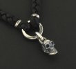 Photo4: Skull braid leather necklace (4)