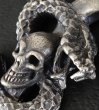 Photo4: Half Skull On Snake Pendant (4)