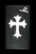 Photo2: Stingray Cross Inlay Shark Long Wallet (2)