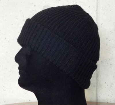 Photo2: Atelier mark watch cap (Black)