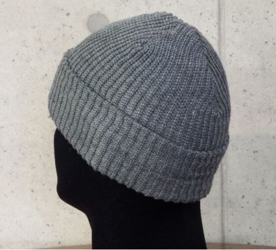 Photo1: Atelier mark watch cap (Gray)