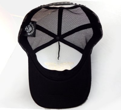 Photo1: Triple Skull Mesh Cap (Snap-back)