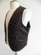 Photo3: Gaboratory Tailored Leather Vest (Tribal art work) (3)