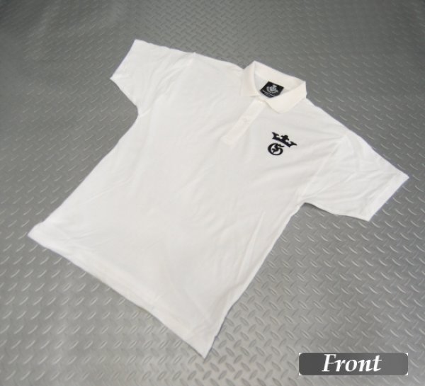 Photo1: Gaboratory G&Crown Polo Shirt(White) (1)